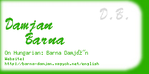 damjan barna business card